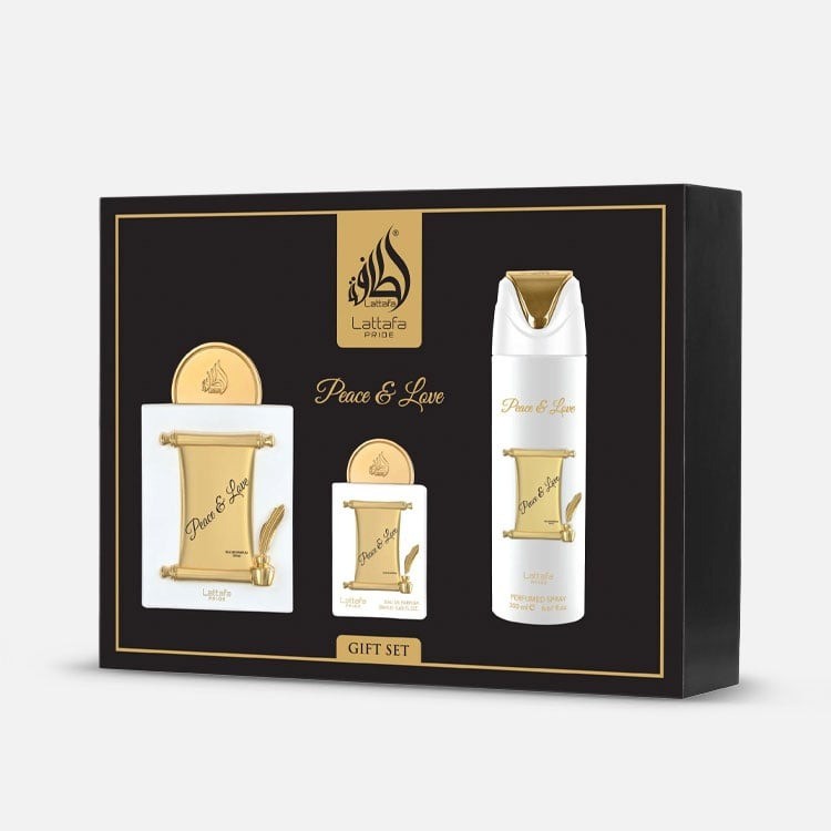 Lattafa Peace and Love Gift Set Fragrances 6290362347828