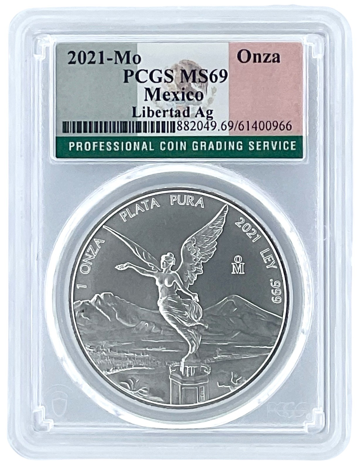 2021 Mexico 1oz Silver Libertad PCGS MS69 - Flag Label 2021 Mexico 1oz Silver Libertad PCGS MS69 - Flag Label