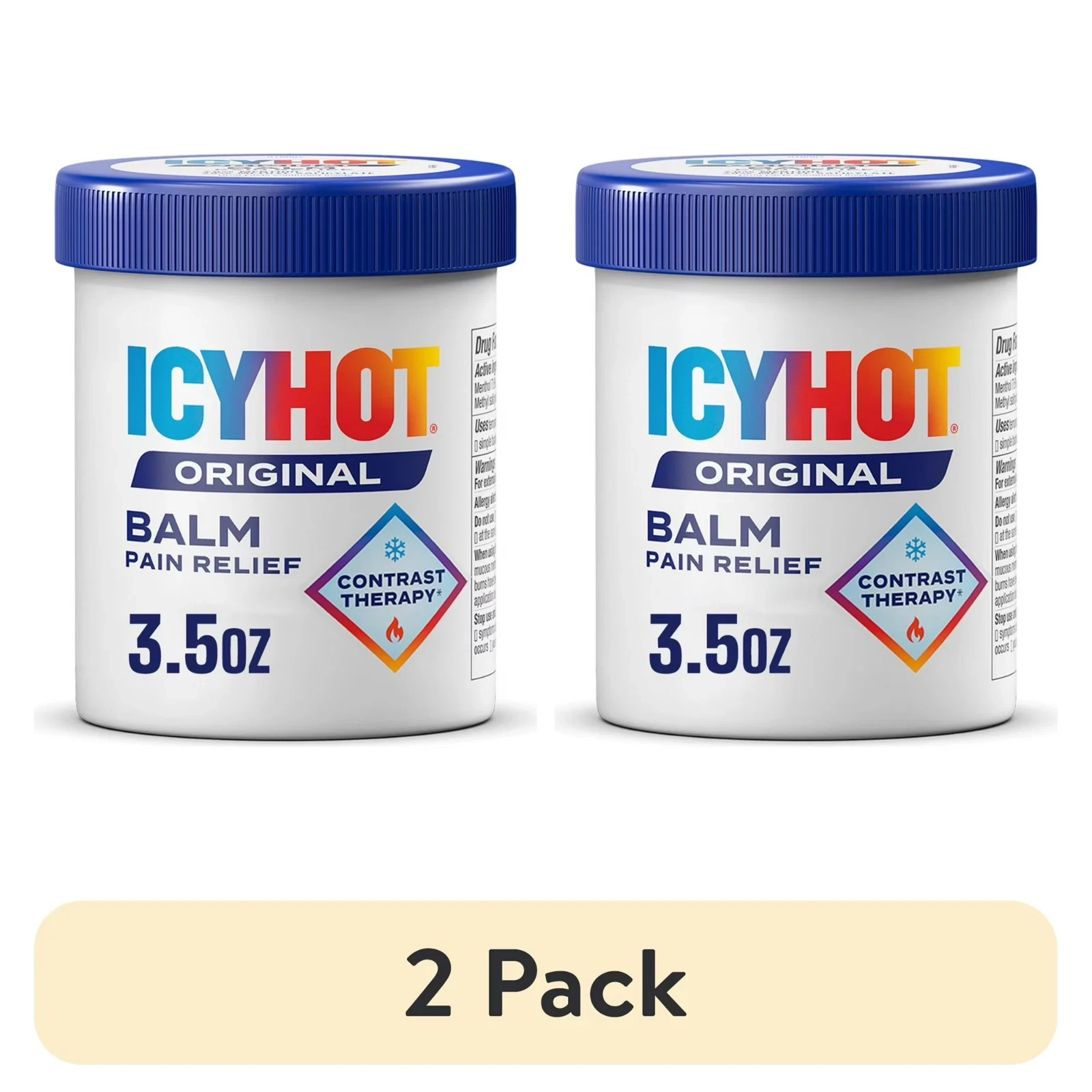 2 Pack Icy Hot Original Muscle & Joint Pain Relief Balm with Menthol 3.5oz
