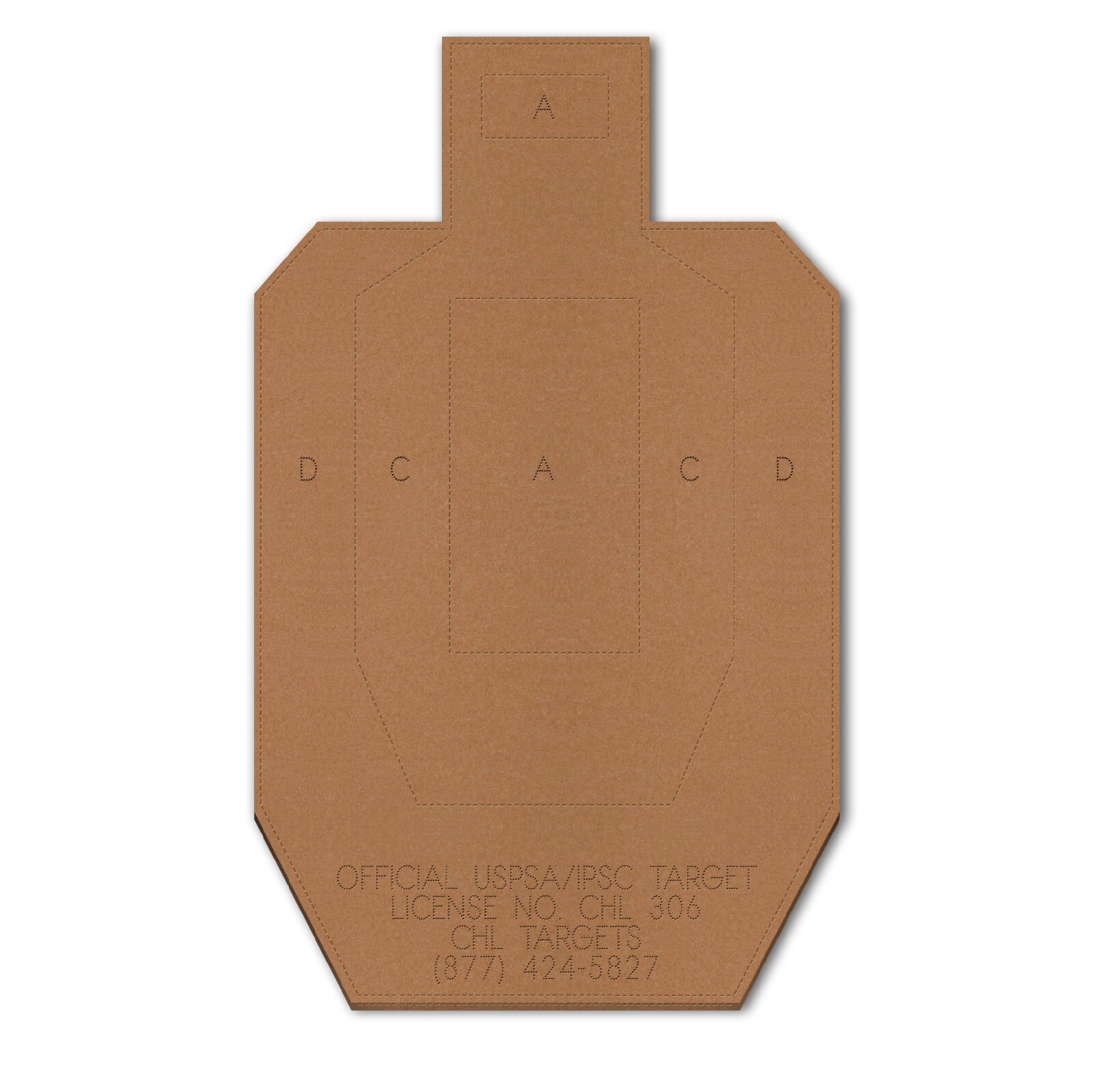 Official USPSA Cardboard Targets, Competition Torso Target