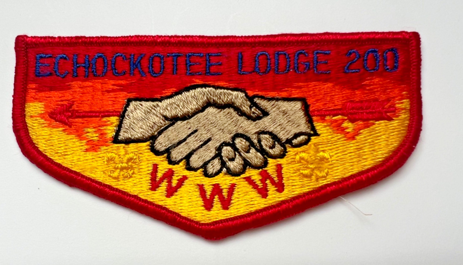 Older Echockotee Lodge 200 Order of the Arrow Flap Boy Scouts Patch Florida Older Echockotee Lodge 200 Order of the Arrow Flap Boy Scouts Patch Florida