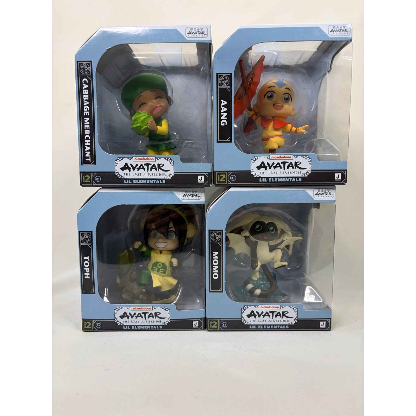 Nickelodeon Avatar: The Last Airbender Lil Elementals Lot of 4 Toph Aang Momo +