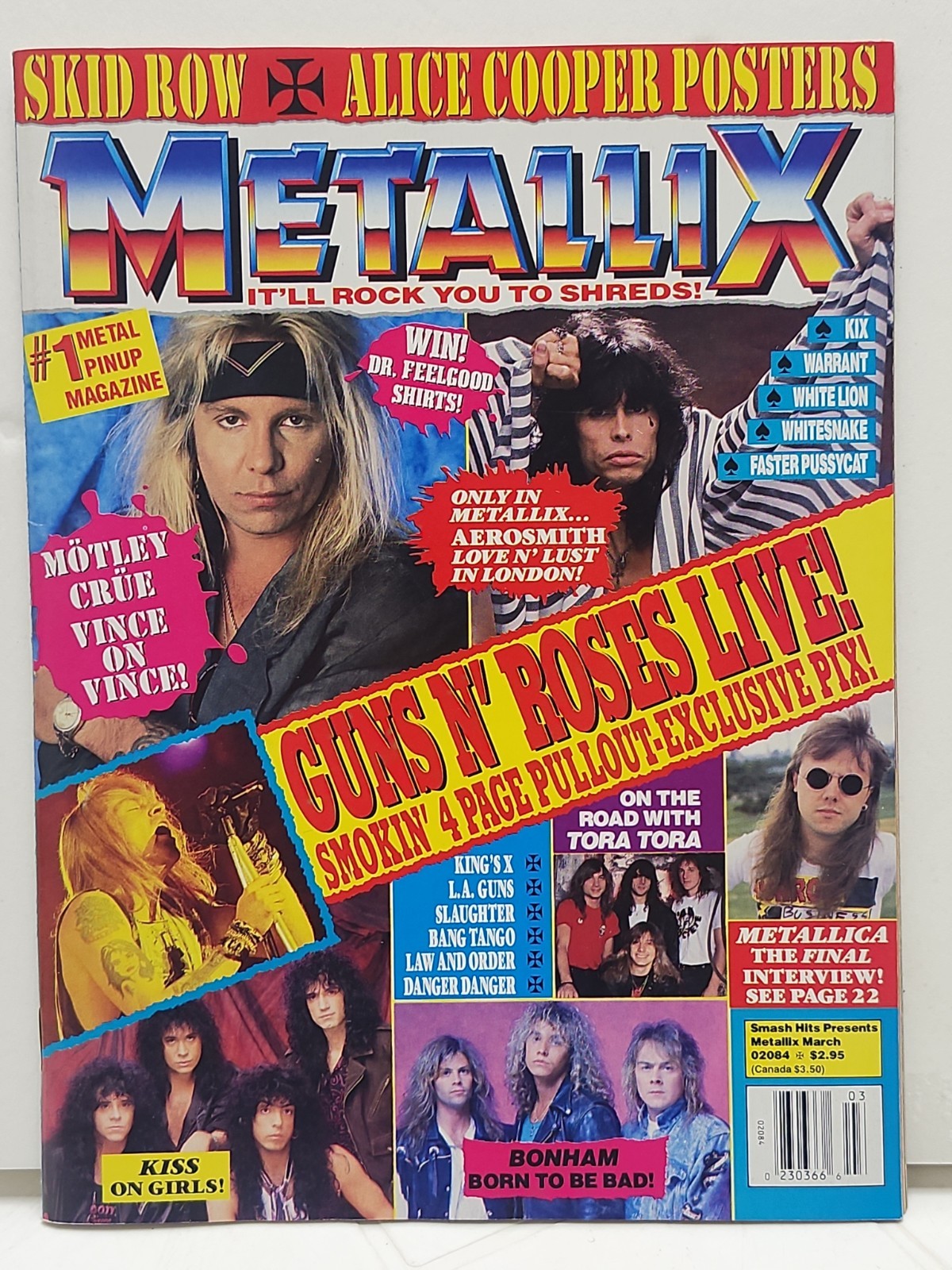 Metallix Magazine March 1990 Motley Crue KISS Metallica Guns n Roses L.A. Guns Metallix Magazine March 1990 Motley Crue KISS Metallica Guns n Roses L.A. Guns