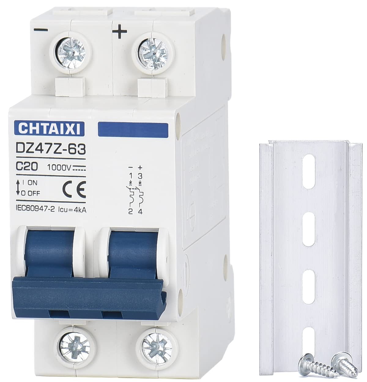 High-Performance DC Circuit Breaker 2 Pole 1000V - Ideal for Electric Systems