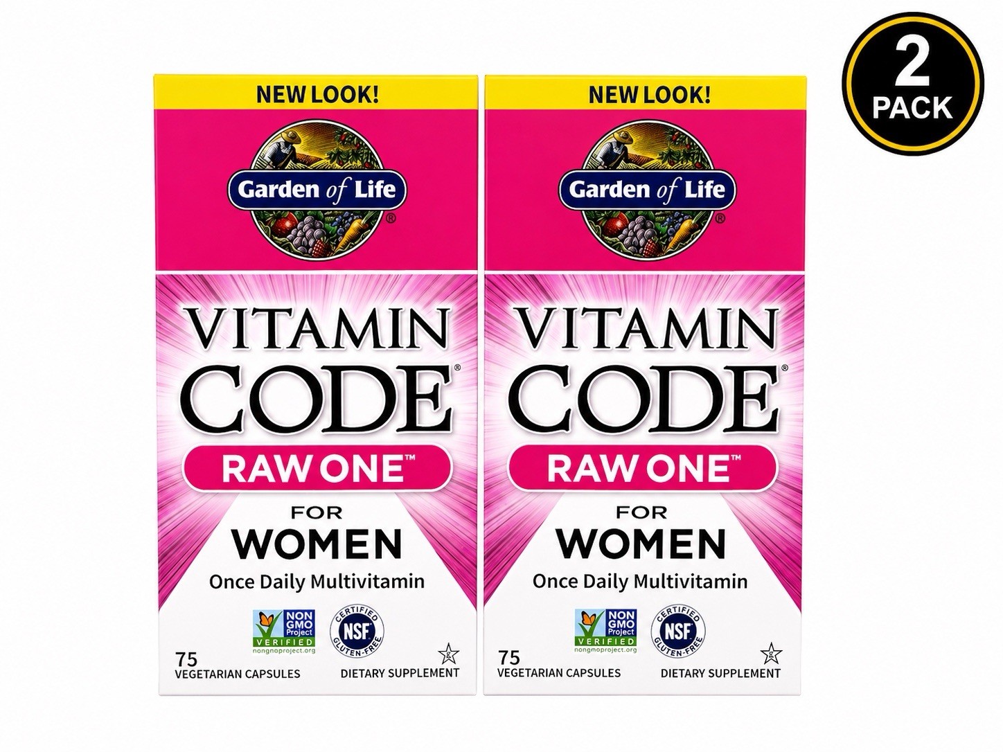 (2 Pack) Garden of Life Vitamin Code Raw One For Women Once Daily Exp: 4/27+ (2 Pack) Garden of Life Vitamin Code Raw One For Women Once Daily Exp: 4/27+