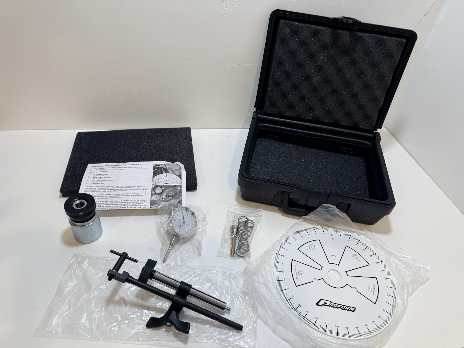 Proform 66787 Universal Camshaft Degree Wheel Kit W/ Dial Indicator & LS Adaptor