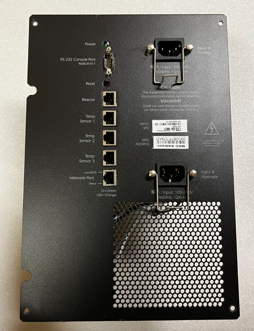 0M-7053 APC Rack Fan Management Module W0M-7053 0M-7053 APC Rack Fan Management Module W0M-7053