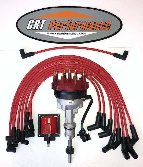 1991-1995 FORD 5.0L 302 EFI DISTRIBUTOR + 45K COIL + RED HP SPARK PLUG WIRES