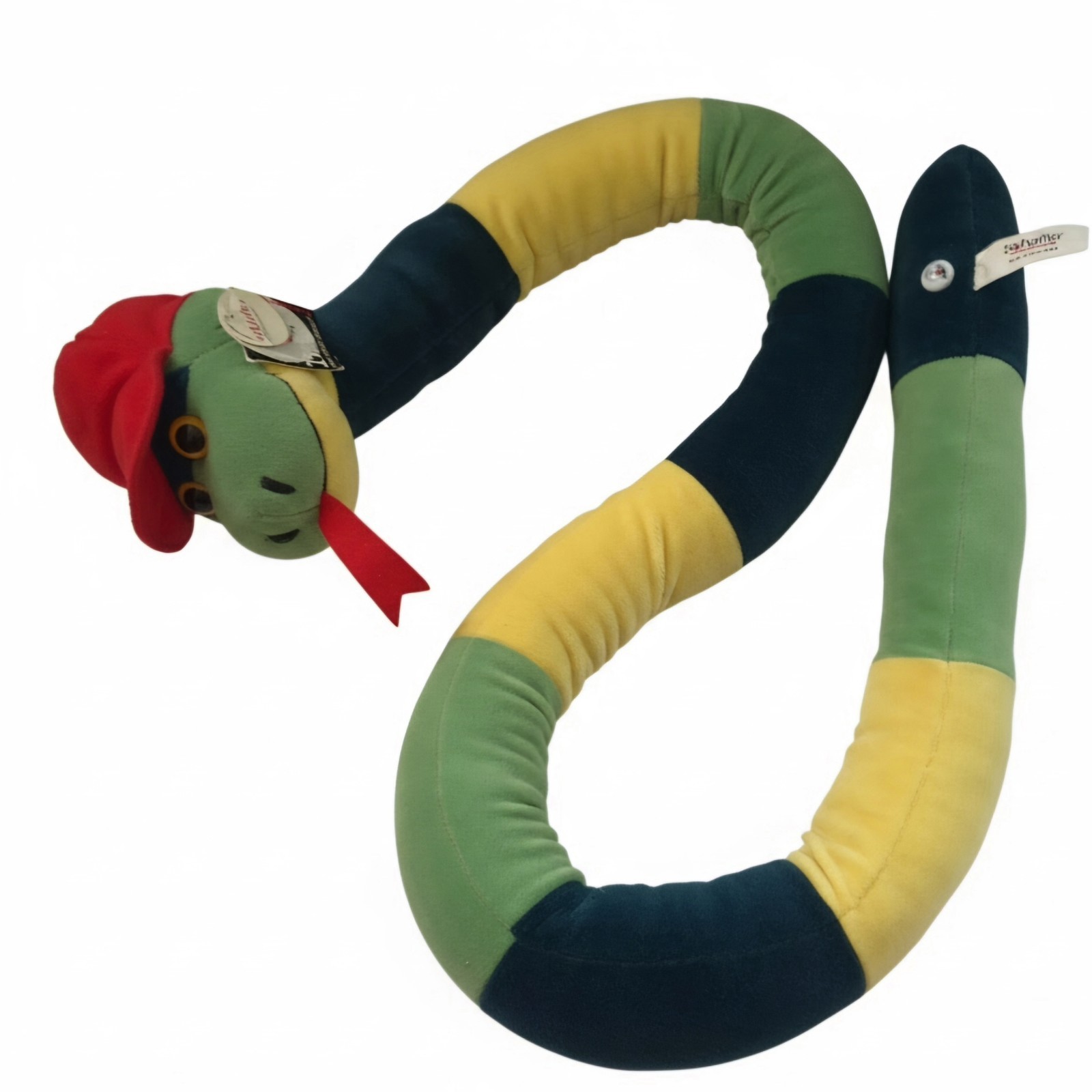 Vintage Rudolf Schaffer Schleichy Snake Plush Rare German Kuschelfreunde Toy 25