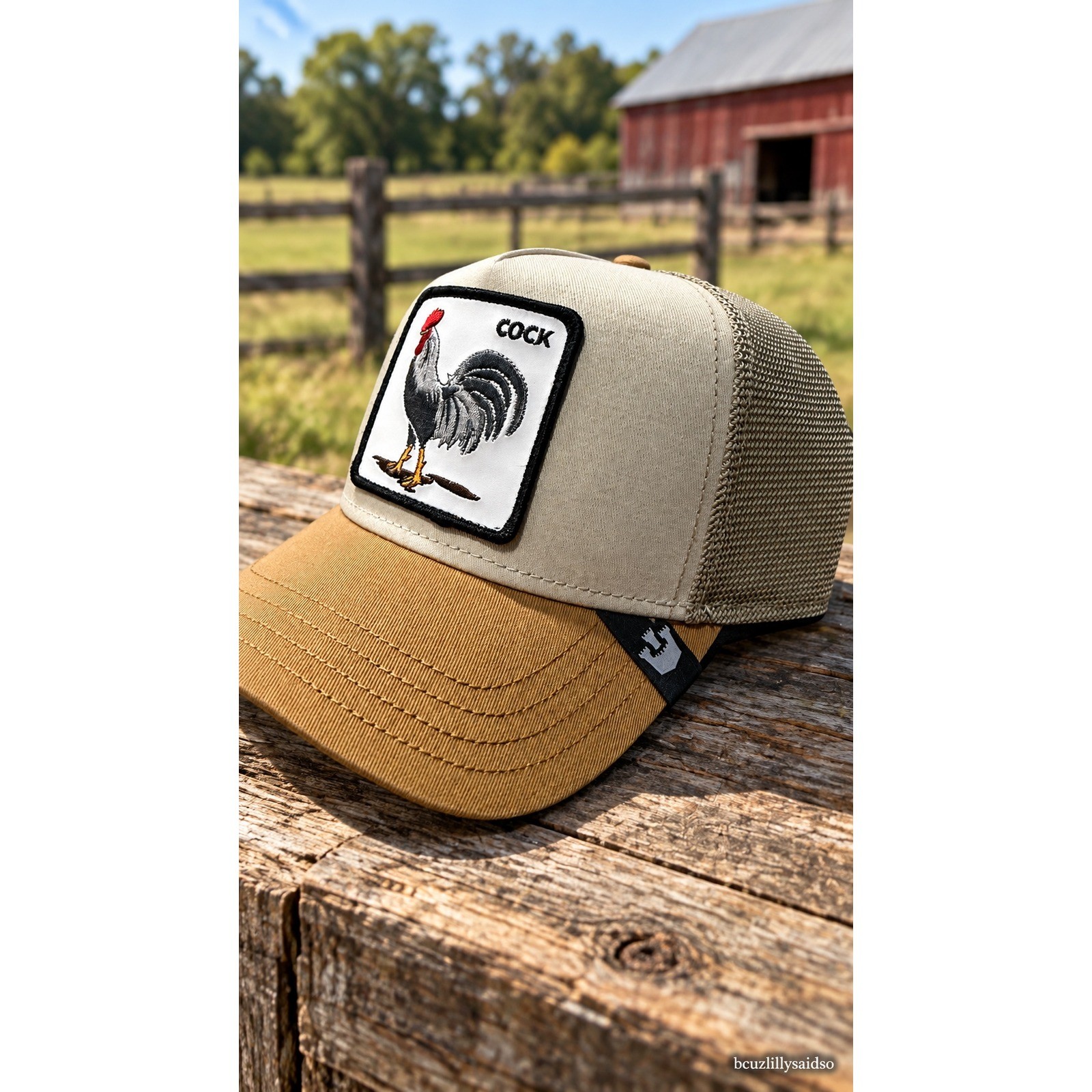 Goorin Bros The Farm Rooster Trucker Hat Tan Brown Rooster Mesh Snapback Cap Goorin Bros The Farm Rooster Trucker Hat Tan Brown Rooster Mesh Snapback Cap