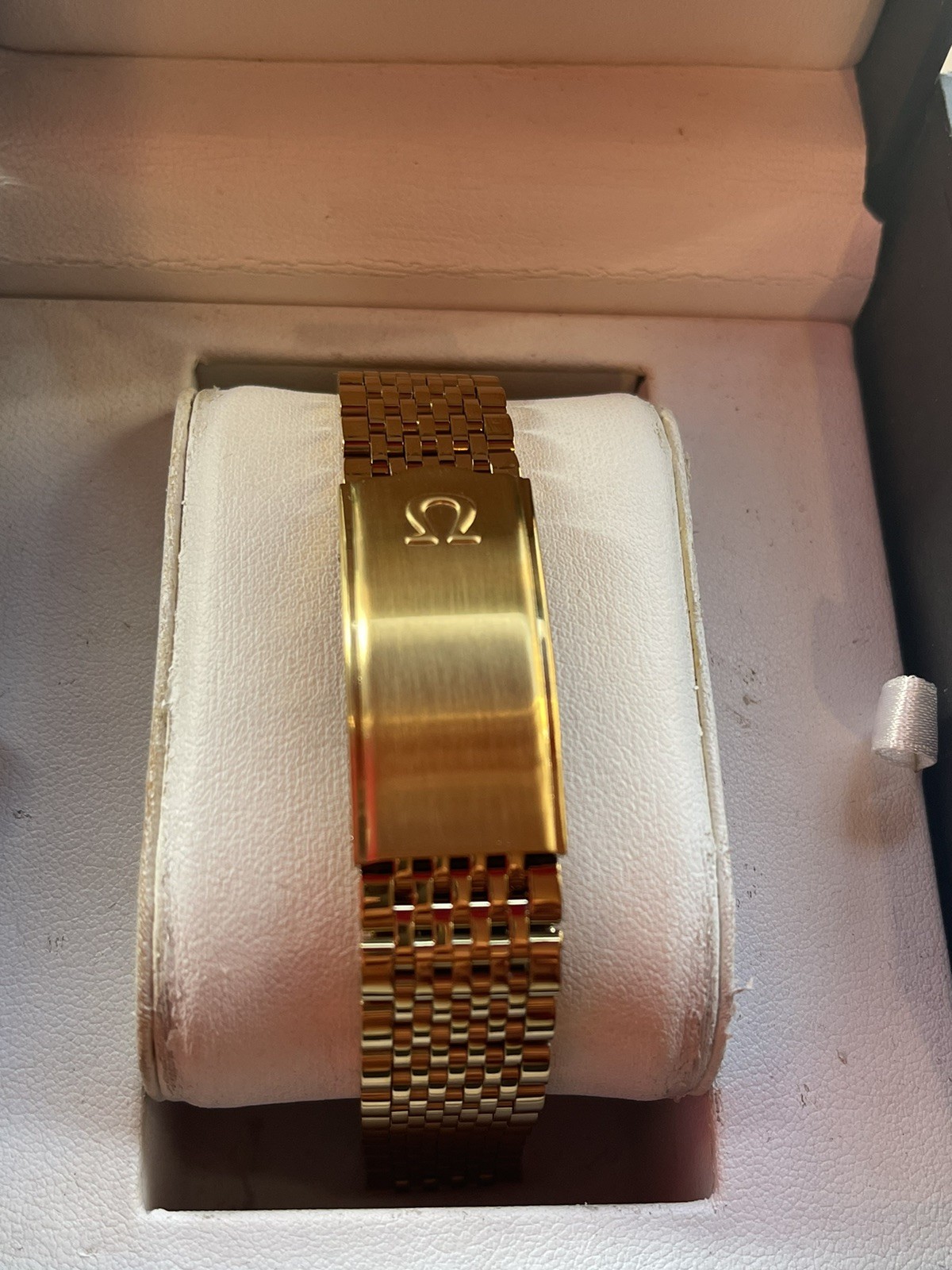 For Omega Replacement 18mm Beads Of Rice Vintage Watch Strap Yellow Gold Plated