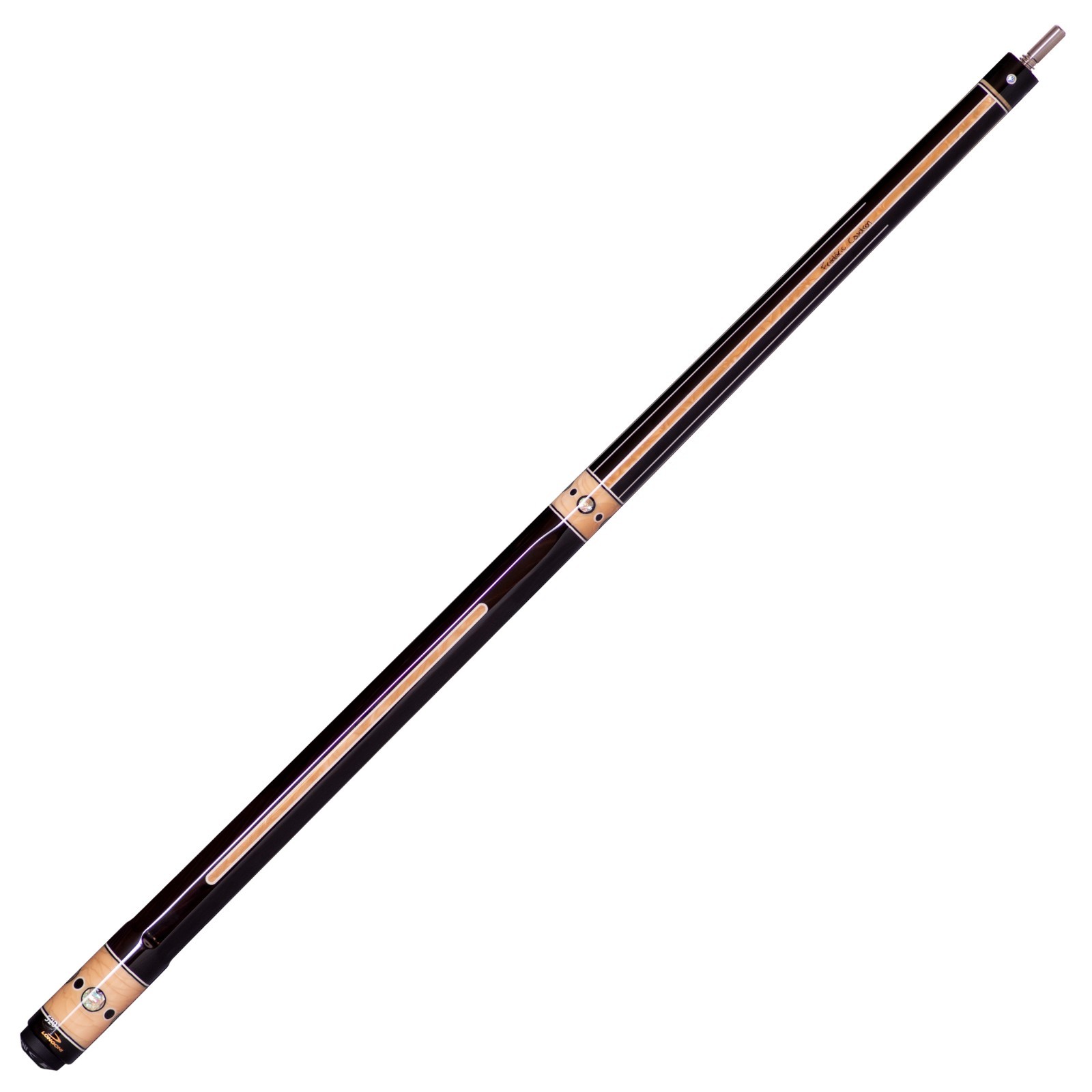 Longoni Amalia Carom 3-Cushion Cue No Wrap - Octagonal Handgrip - BUTT ONLY