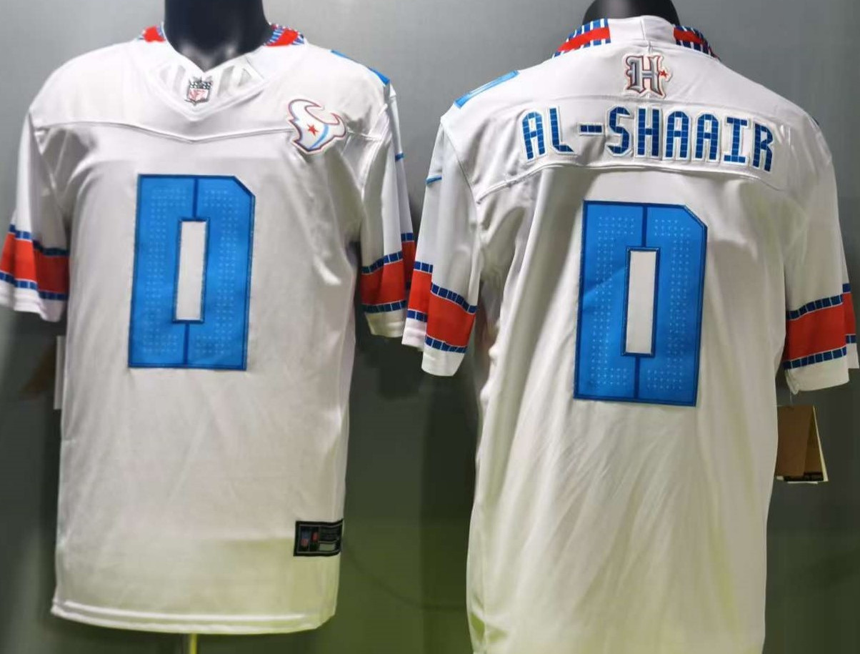 Tariffs​ Free HOU Texans 2026 F.U.S.E Rivalries Collection White Sewn Jersey.