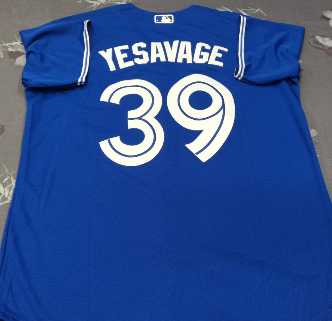 Trey Yesavage #39 TOR Royal Cool Base Sewn Stitched Jersey.