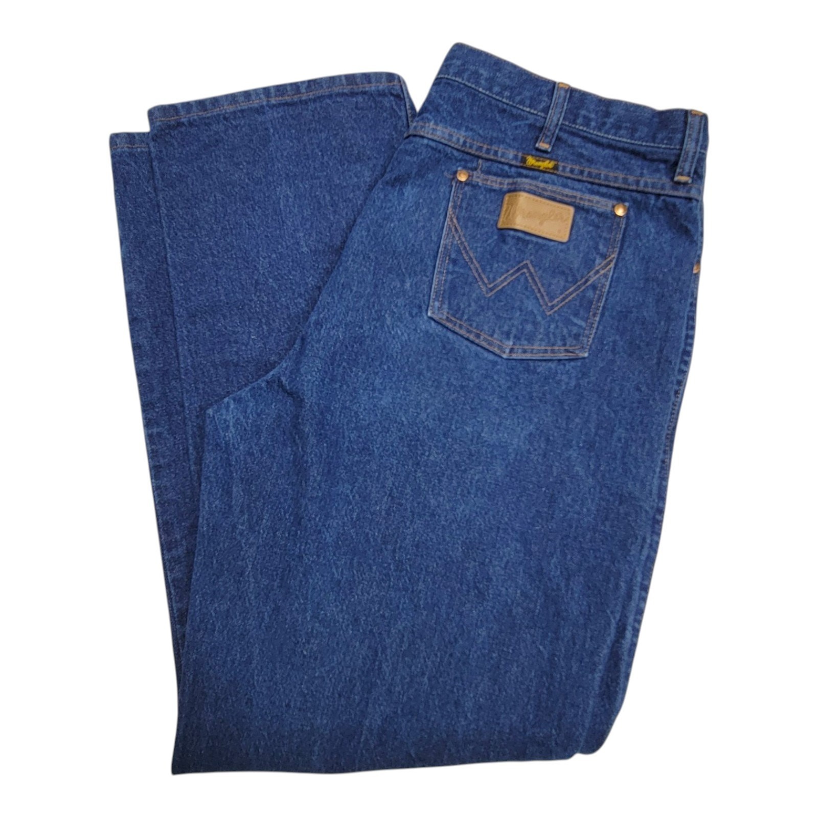 Vtg Wrangler 935NAV Cowboy Cut Bootcut Jeans Mens 42x32 Made In USA Dark Wash