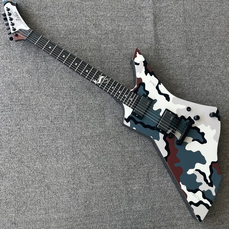 Snakebyte Camo electric guitar Rounded fret Edge stainless Metallica guitar