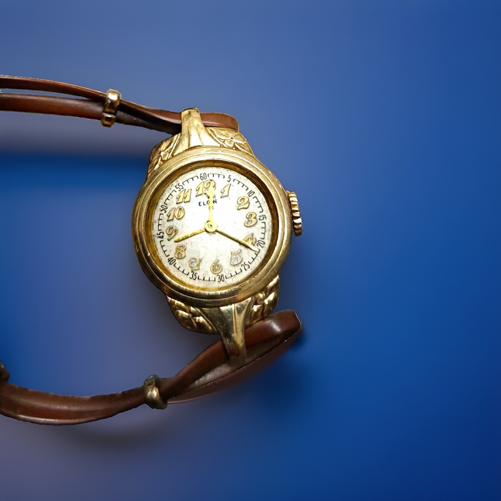1939 Elgin Women\'s Vintage Manual Mechanical Watch 14kt Gold Filled