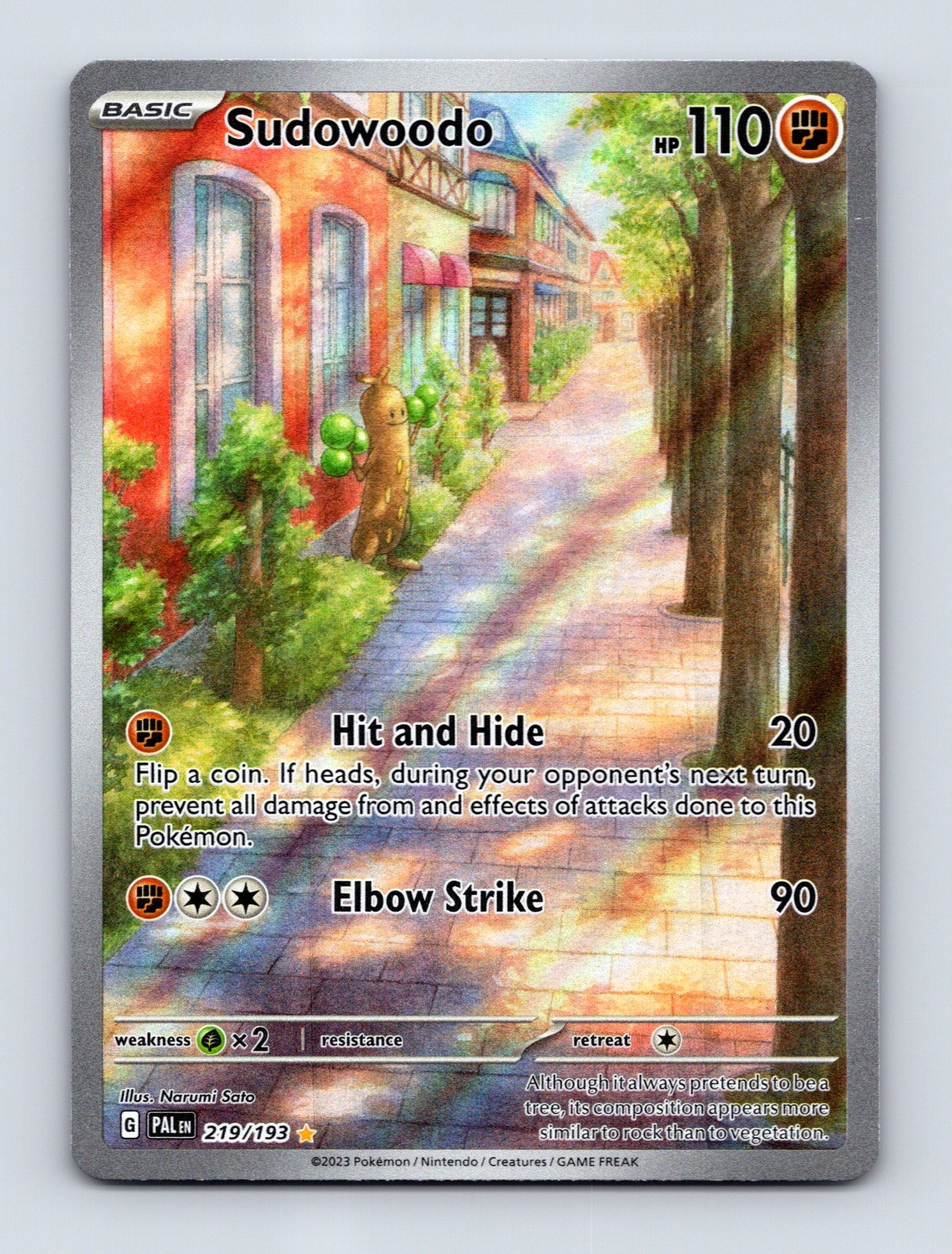 Sudowoodo Holo Illustration Rare SV02: Paldea Evolved 219/193 NM Sudowoodo Holo Illustration Rare SV02: Paldea Evolved 219/193 NM
