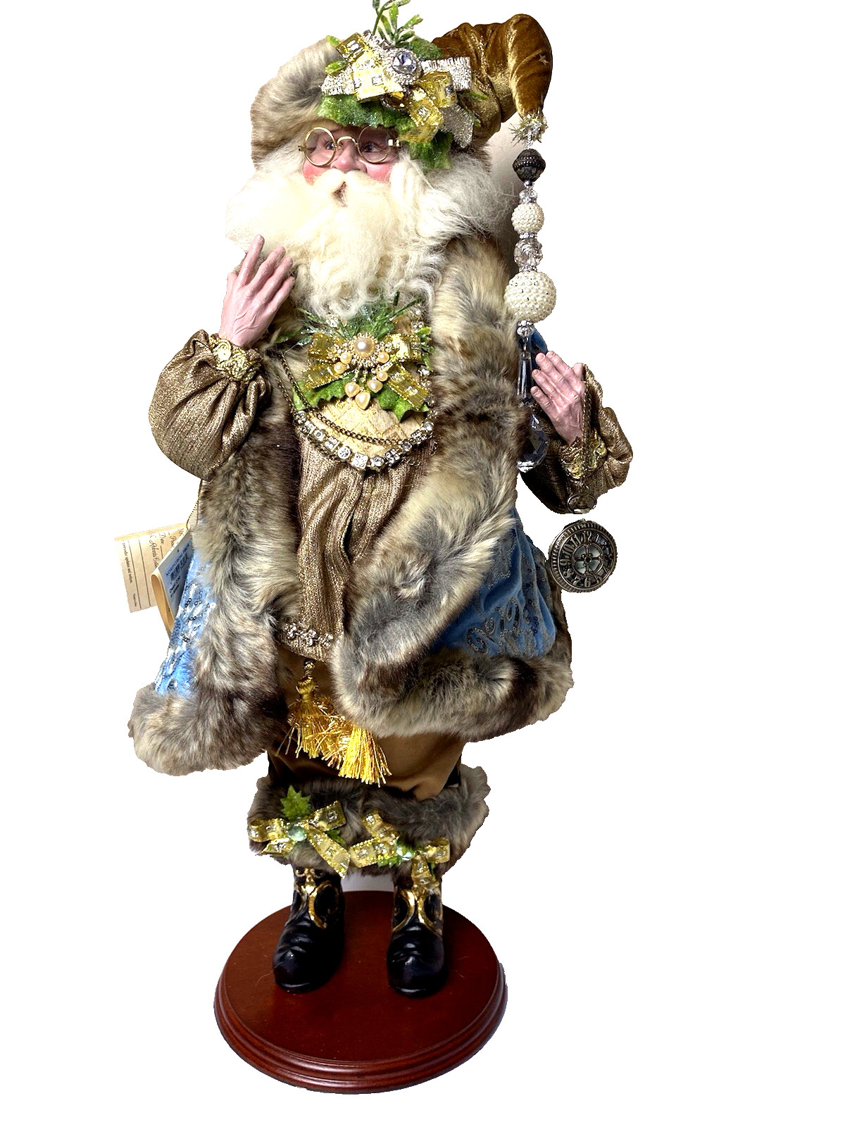 Mark Roberts 24” Vintage Christmas Time Santa on Wood Base Excellent Condition Mark Roberts 24” Vintage Christmas Time Santa on Wood Base Excellent Condition