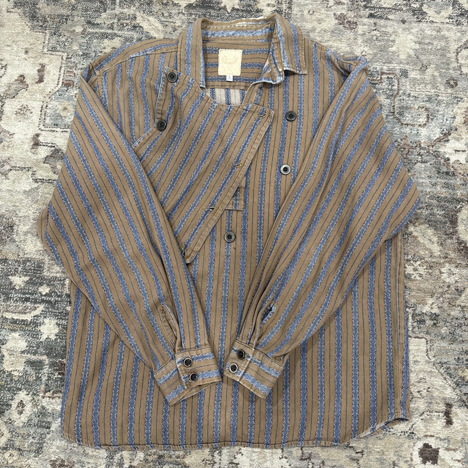Wah Maker Frontier Mens Large Clothing Shirt USA Made Bib Long Sleeve Vintage Wah Maker Frontier Mens Large Clothing Shirt USA Made Bib Long Sleeve Vintage