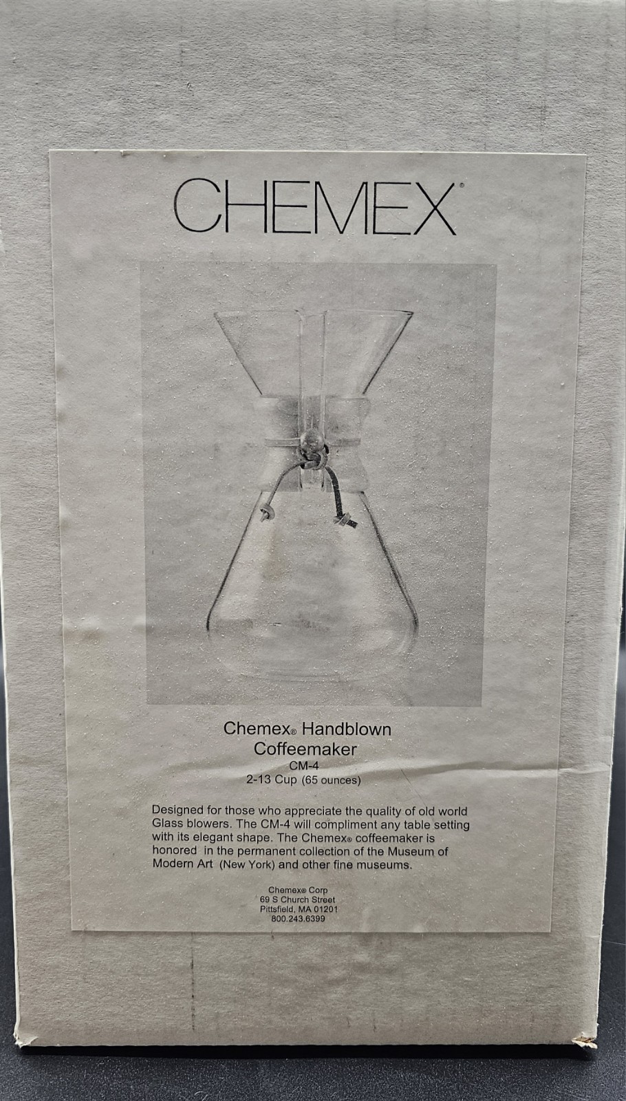 Chemex Pour-Over Handblown Glass Coffeemaker - Classic Series 2-13-Cup Chemex Pour-Over Handblown Glass Coffeemaker - Classic Series 2-13-Cup