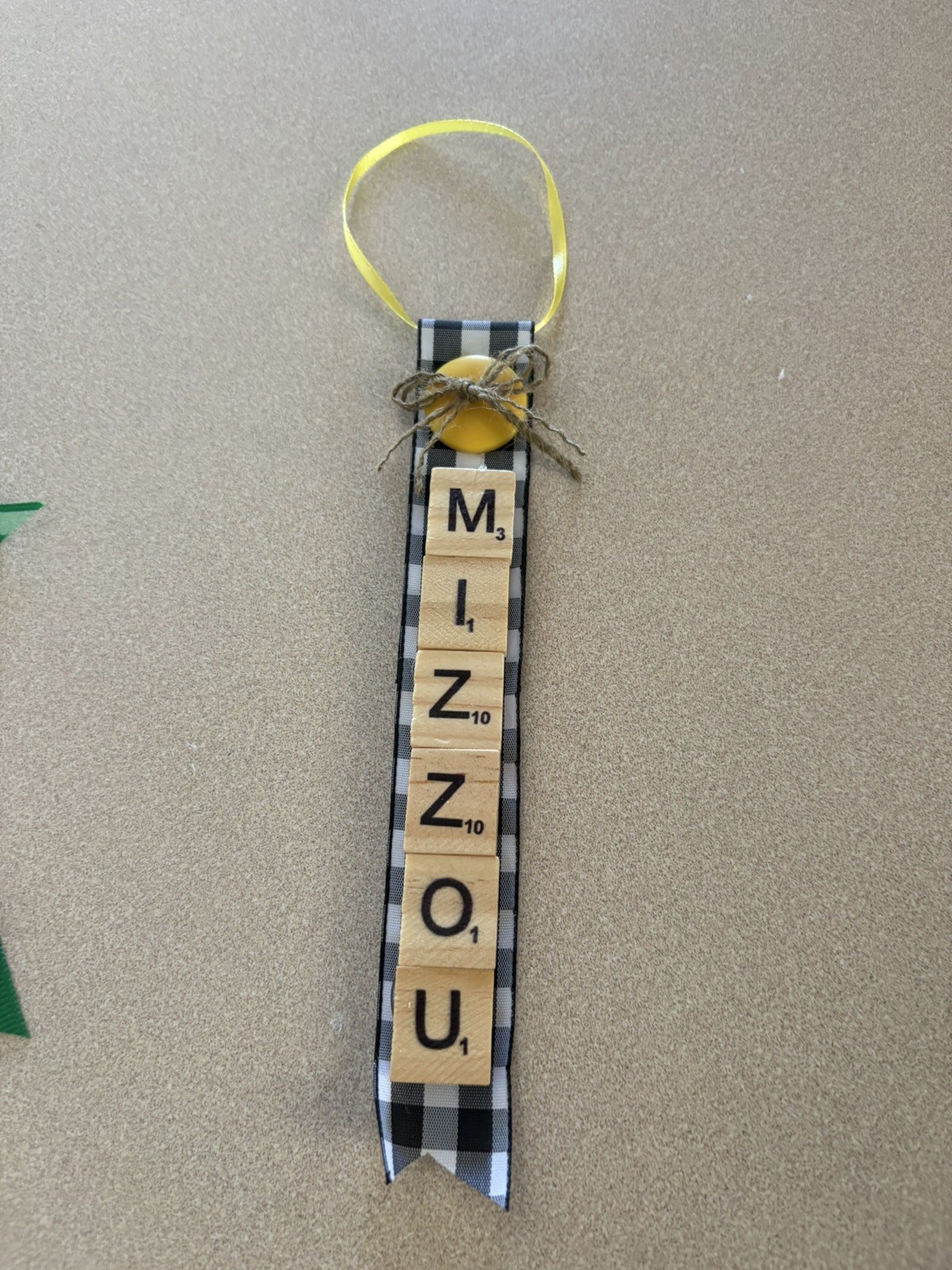 Scrabble ornament Mizzou Missouri Tigers Scrabble ornament Mizzou Missouri Tigers
