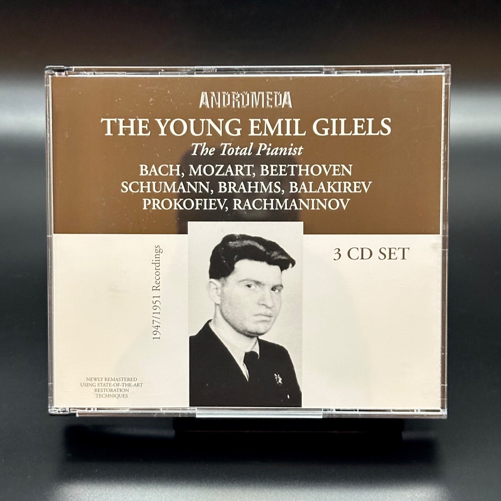 YOUNG EMIL GILELS, THE TOTAL PIANIST [Andromeda 3 CD Box Set] CDs are NEAR MINT