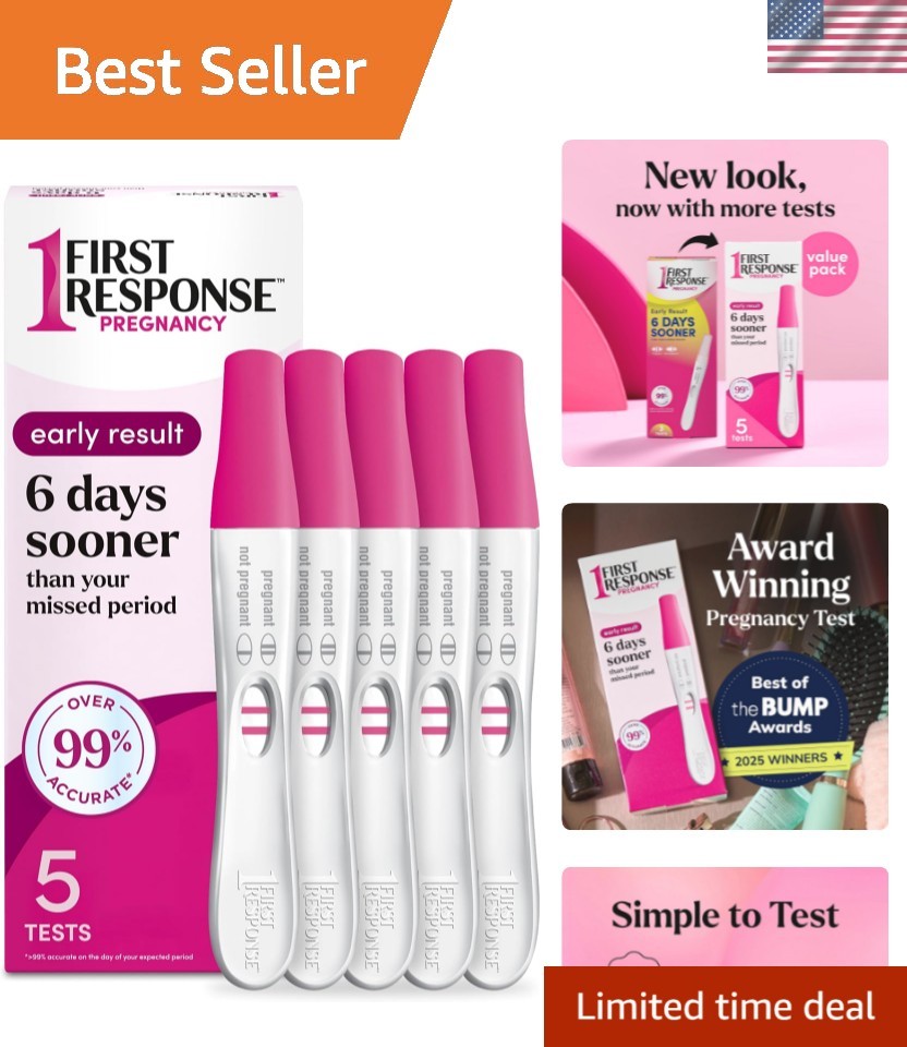 Early Result Pregnancy , 5 Count Pack of 1