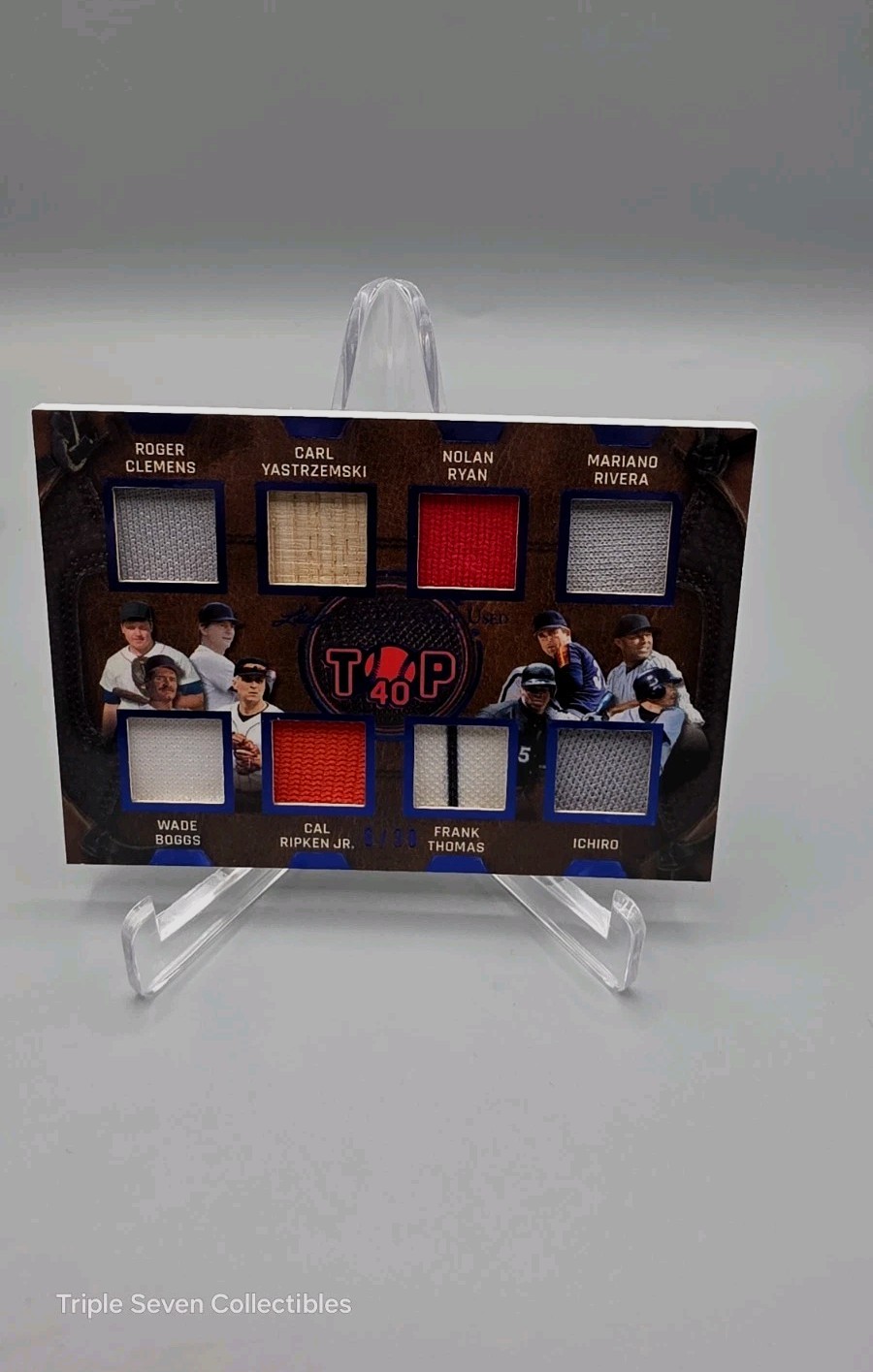 2025 Leaf ITG Used Top 40 Nolan Ryan Ripken Ichiro Rivera 8 Relic /30