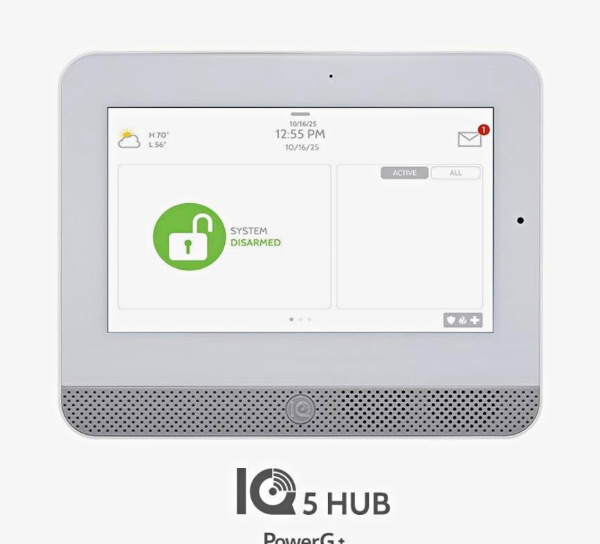 Qolsys IQ 5 HUB PowerG+ Touchscreen Indoor Alarm Panel System, White Qolsys IQ 5 HUB PowerG+ Touchscreen Indoor Alarm Panel System, White