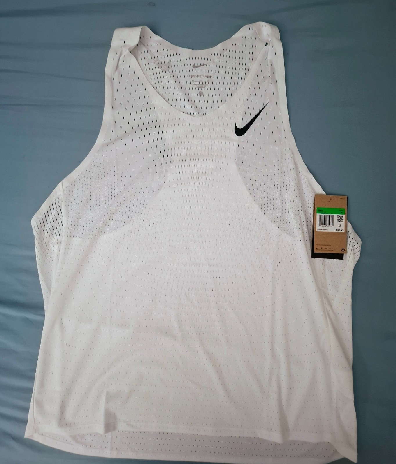 Nike, Men-XL(slim), AeroSwift DRI-FIT ADV singlet, white