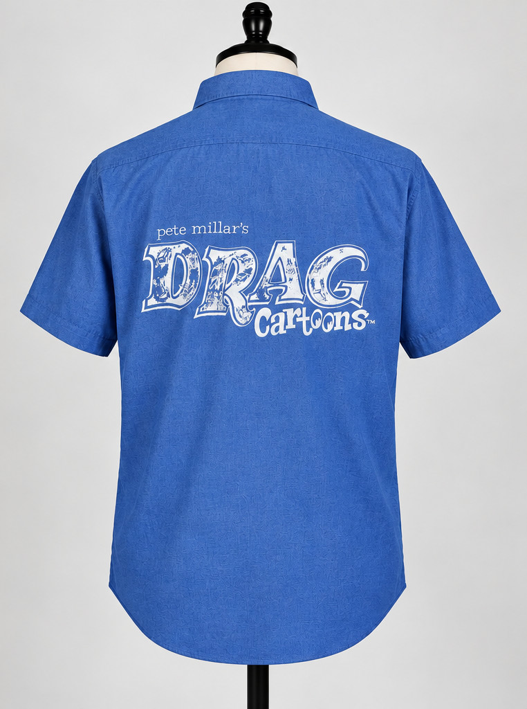 Drag Cartoons Red Kap Work Shirt XL / LA Chevrolet Dealership / Pete Millar NHRA