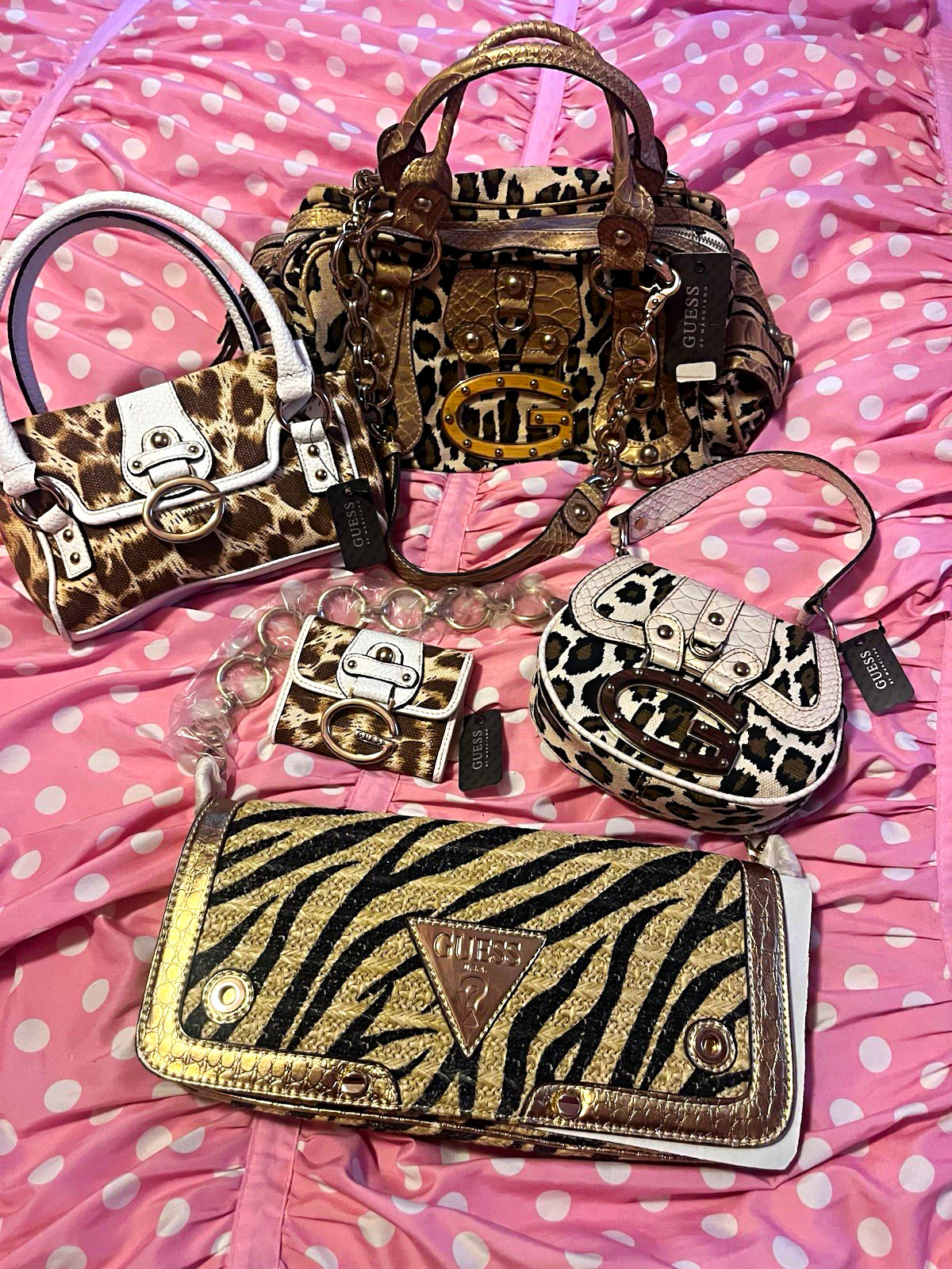 GUESS vintage y2k animal print bag lot NWT GUESS vintage y2k animal print bag lot NWT
