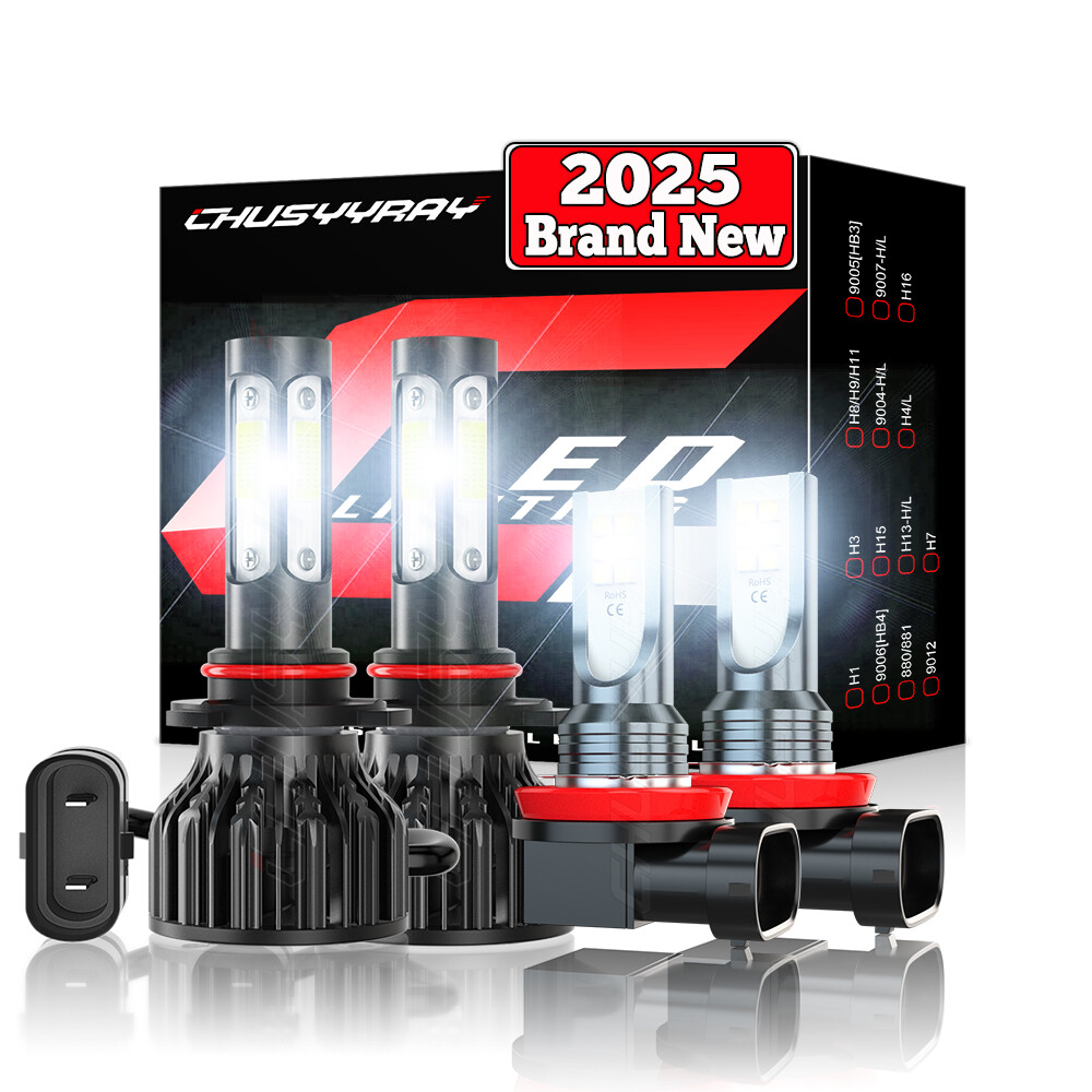 For 2011-2014 Chrysler 300 Led Headlight Hi/Lo+Fog light Combo Bulbs 4pcs white
