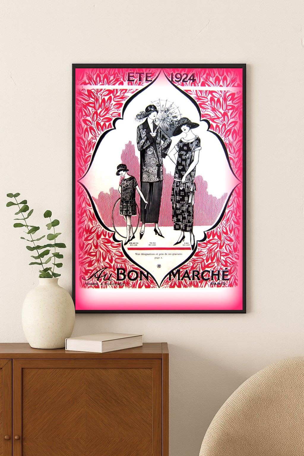 Vintage 1924 French Fashion Poster RARE 🎨 24x32”