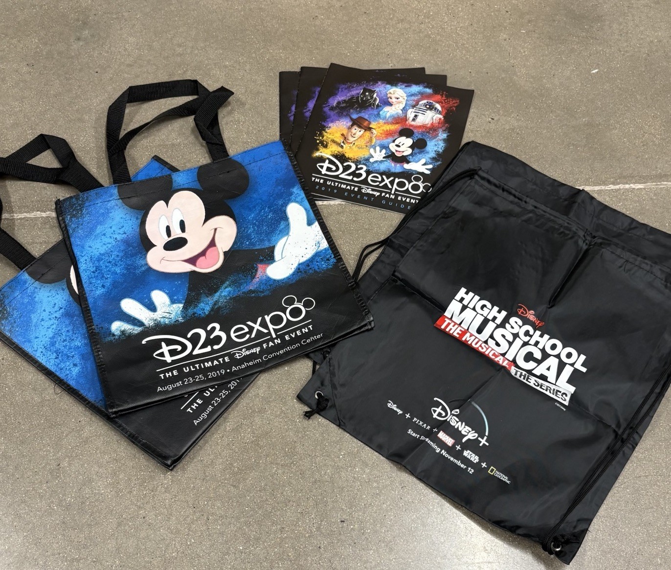 D23 Disney Expo Promo Bag Disney Plus Highschool Musical Drawstring Booklet HSM D23 Disney Expo Promo Bag Disney Plus Highschool Musical Drawstring Booklet HSM