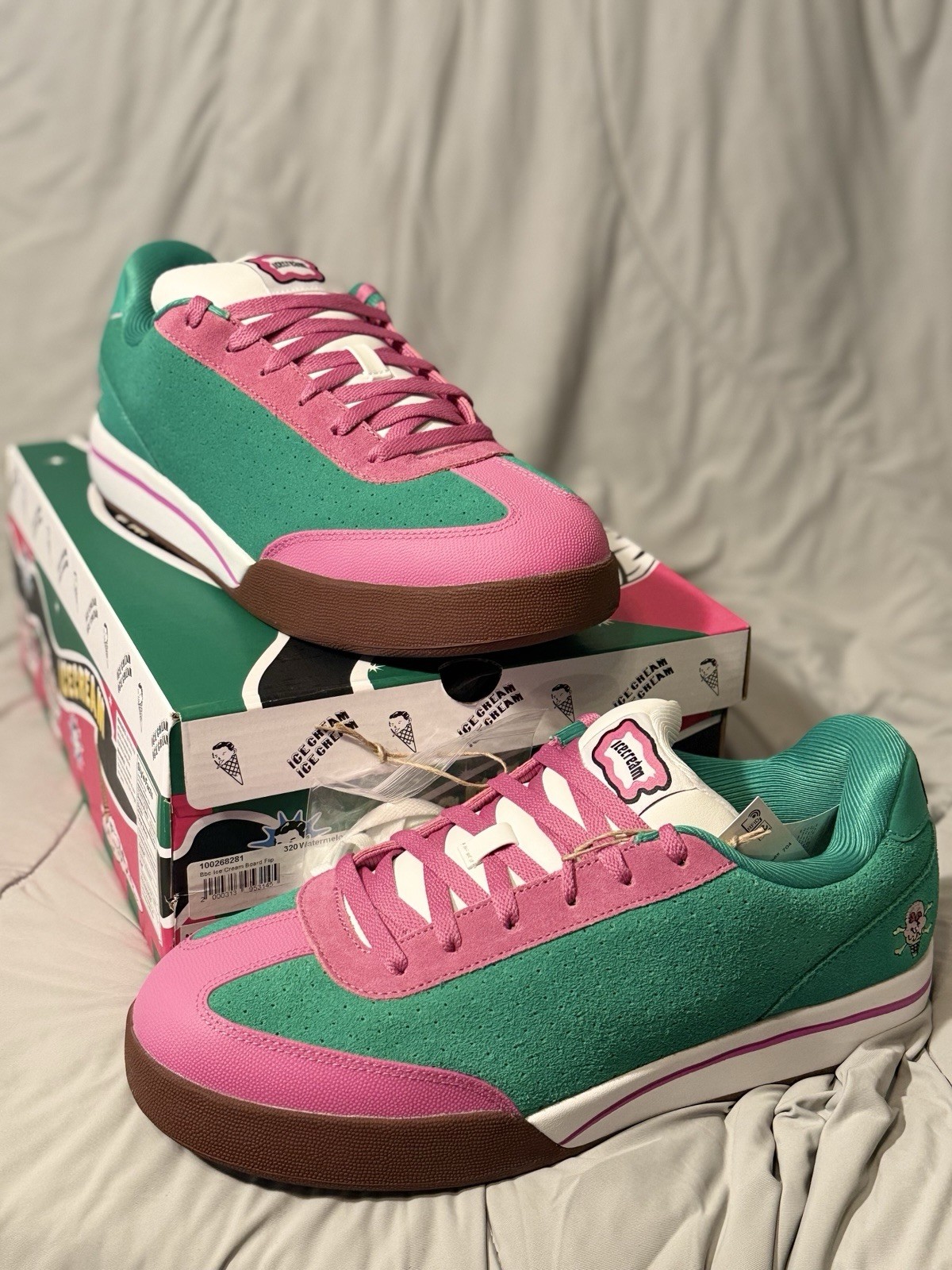 Reebok Board Flip x BBC Ice Cream Watermelon Green Pink SIZE 10 100268281 NEW Reebok Board Flip x BBC Ice Cream Watermelon Green Pink SIZE 10 100268281 NEW