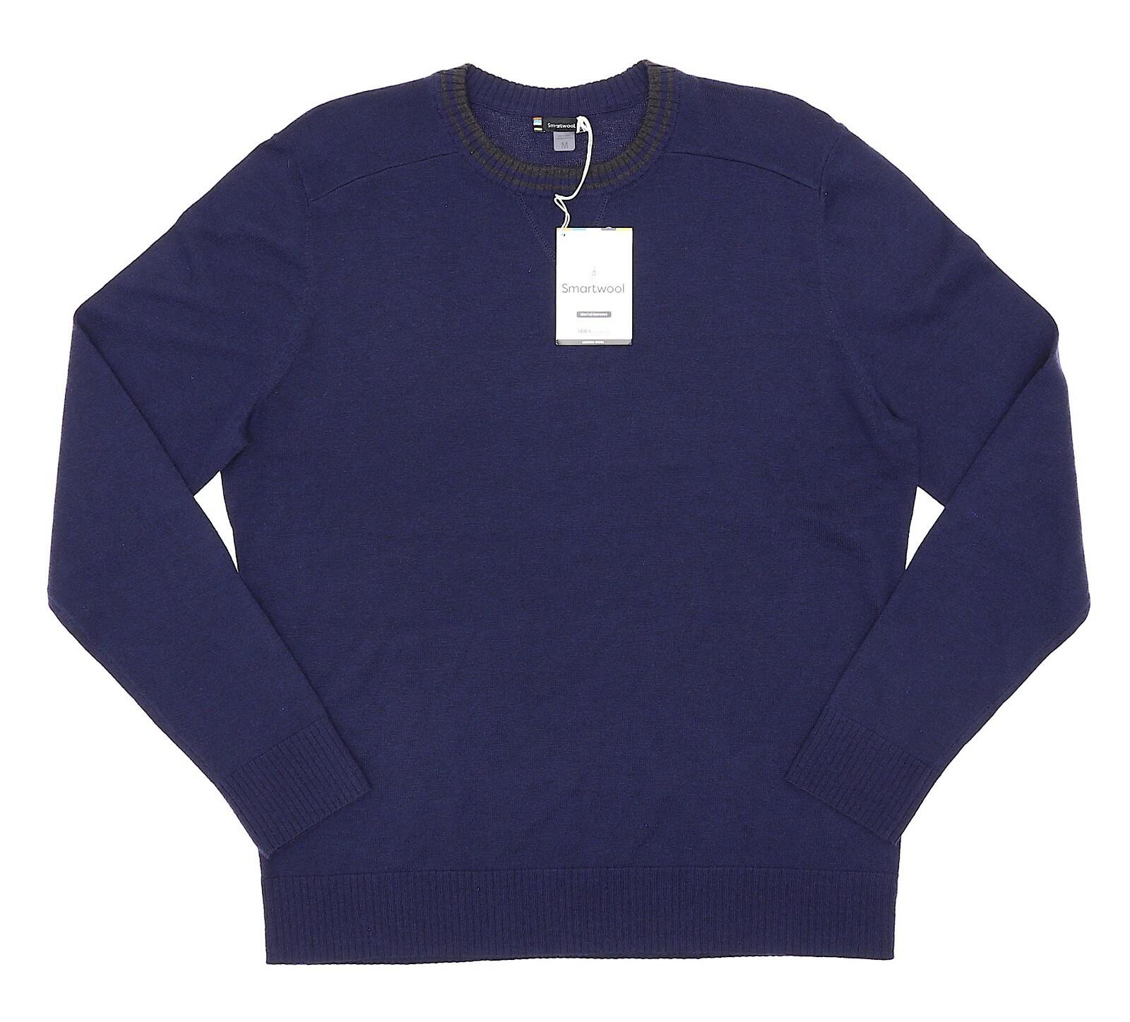 Smartwool L58826 Men\'s Navy Blue Sparwood Long Sleeve Crew Sweater Size Large Smartwool L58826 Men\'s Navy Blue Sparwood Long Sleeve Crew Sweater Size Large