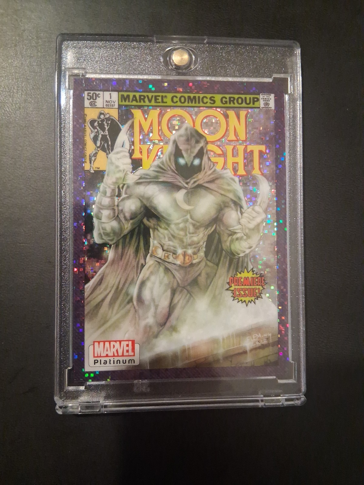 2023 UD Upper Deck Marvel Platinum MOON KNIGHT COVER VARIANT PURPLE PIXEL /35