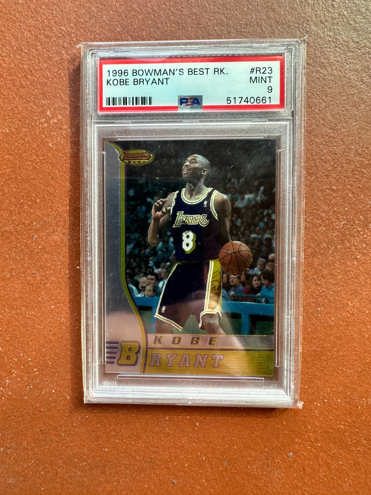 1996-97 Bowman's Best Kobe Bryant #R23 ROOKIE RC PSA 9 MINT Lakers HOF