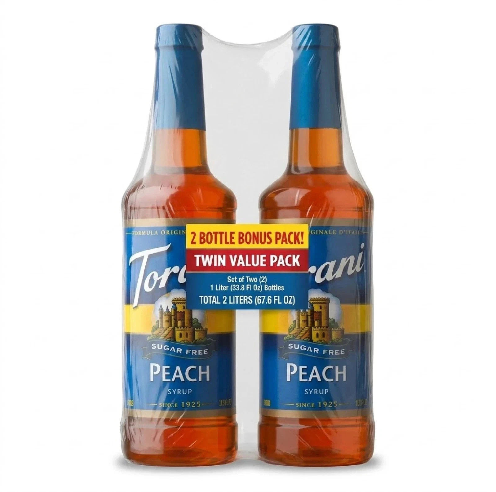 2 PK Torani Sugar Free Peach Flavoring Syrup, 25.4 fl oz 2 PK Torani Sugar Free Peach Flavoring Syrup, 25.4 fl oz