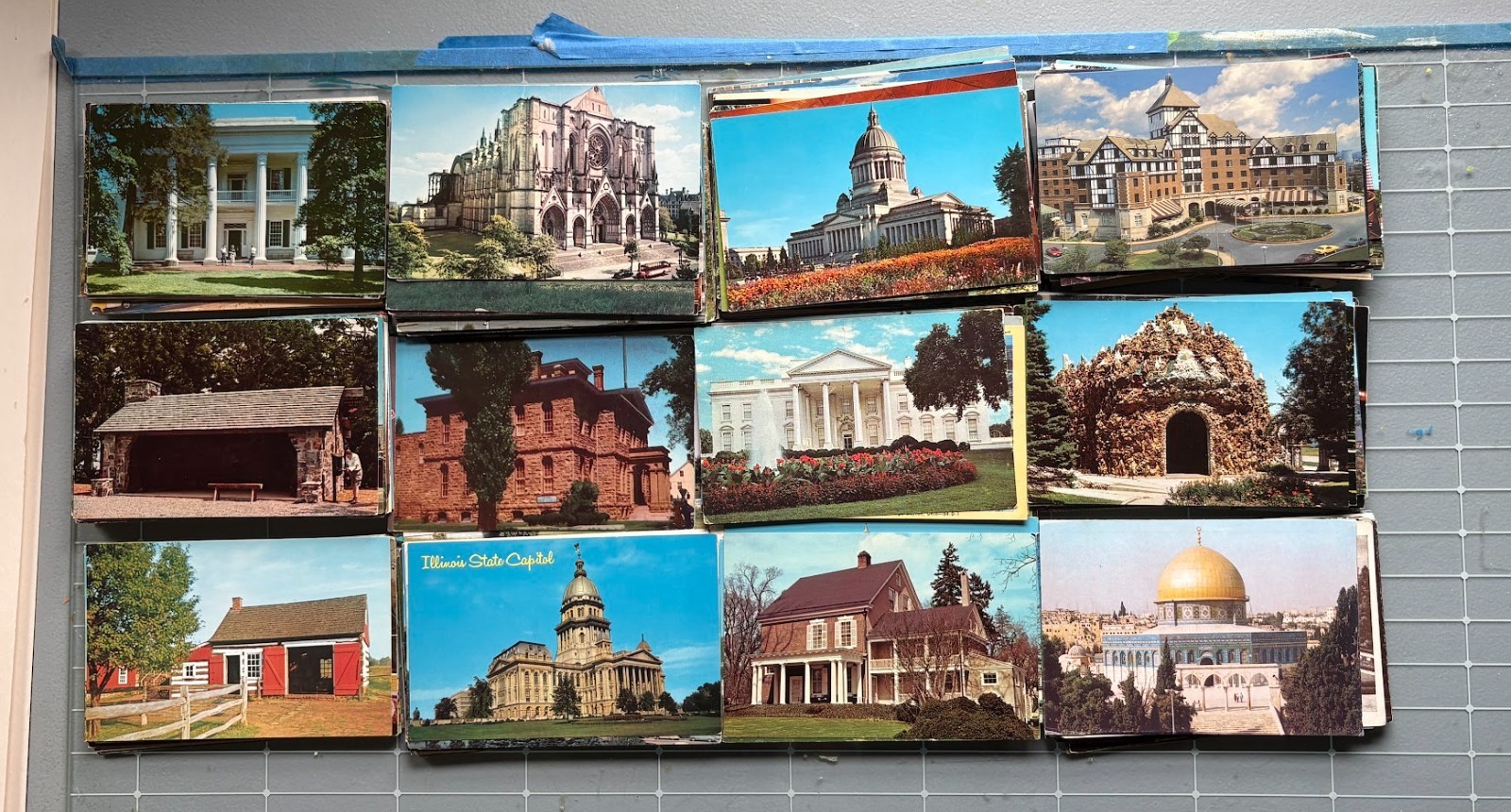 Lot of 50 vintage chrome postcards all unused with no postage . All Buildings