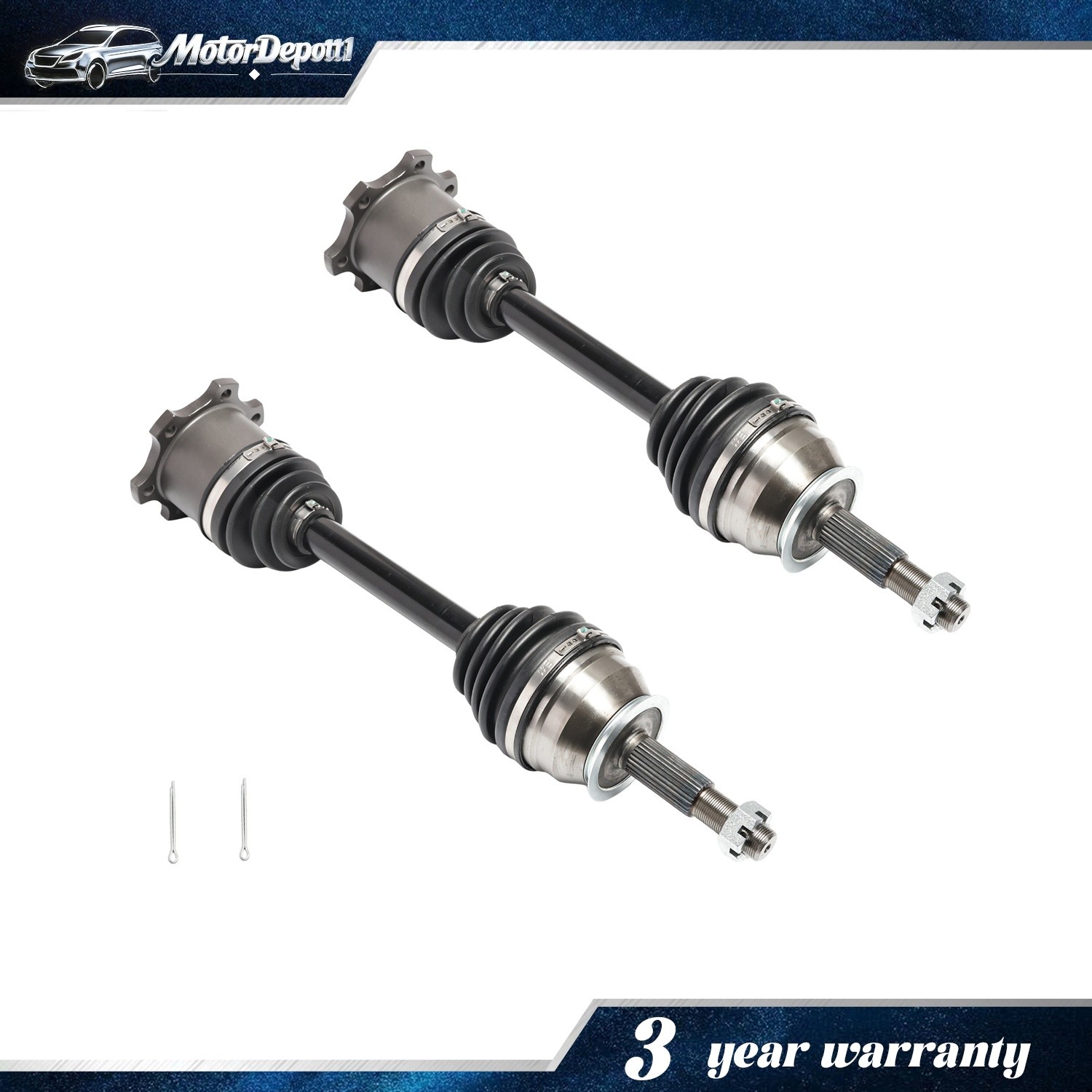 Pair CV Axle Joint Shaft Assembly for Nissan Titan Armada QX56 5.6L V8 4WD Front