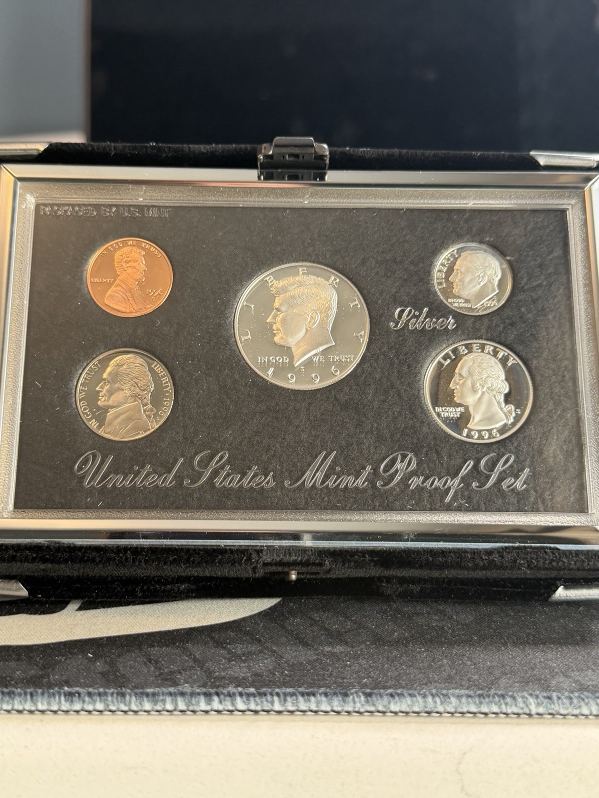 1996-S U.S. Mint Premier Silver Proof Set Original Box & COA 90% 