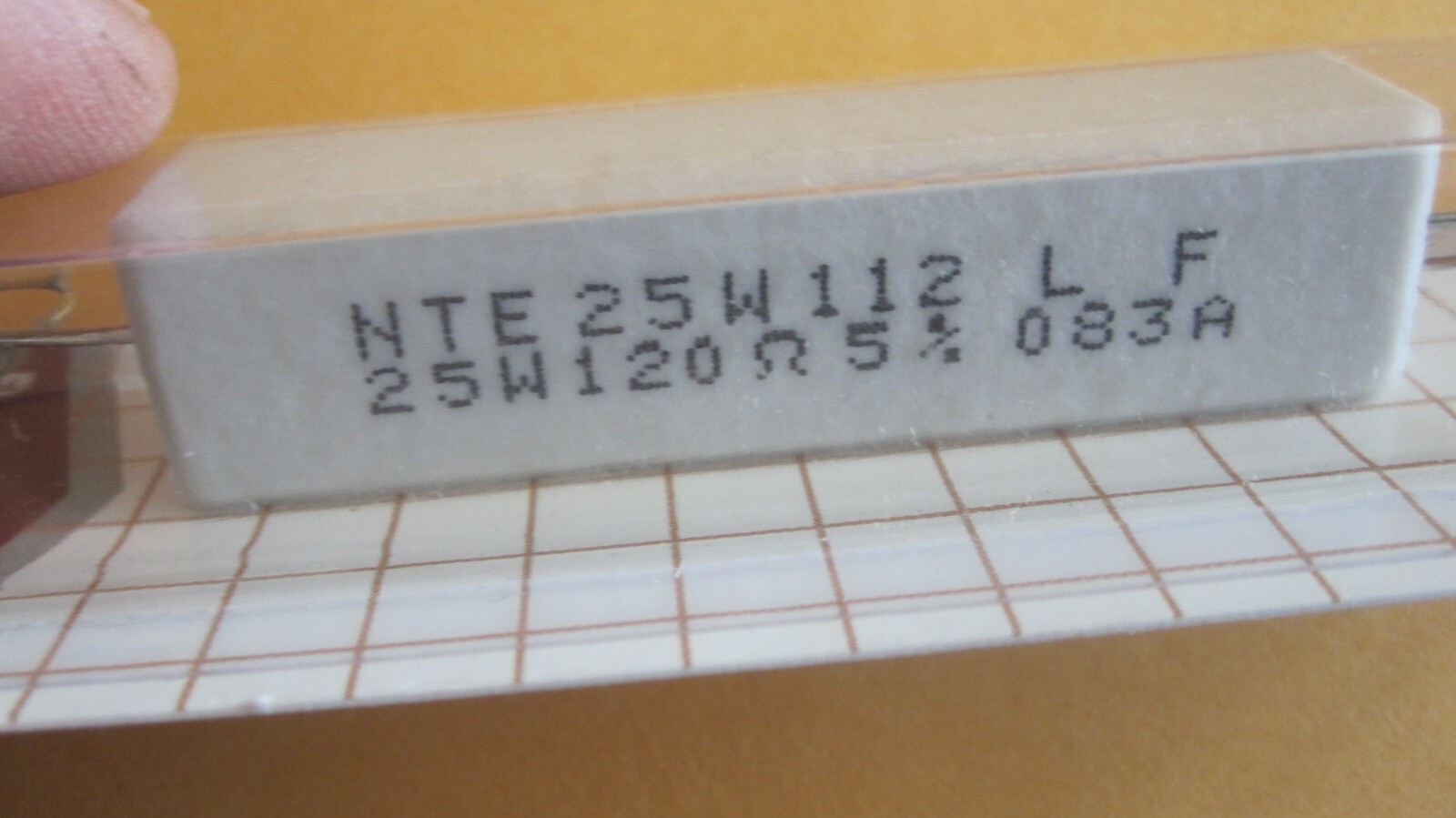 2 PCS NTE25W 112 L F 25W 120 OHM 5% FLAMEPROOF RESISTOR 2 PCS NTE25W 112 L F 25W 120 OHM 5% FLAMEPROOF RESISTOR