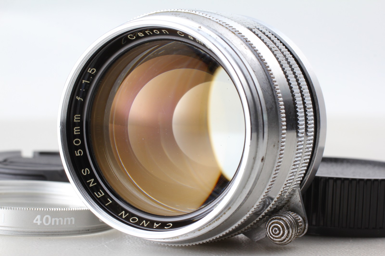 CLA\'d [Near MINT] Canon 50mm f1.5 Chrome Silver Brass MF Lens L39 LTM From JAPAN