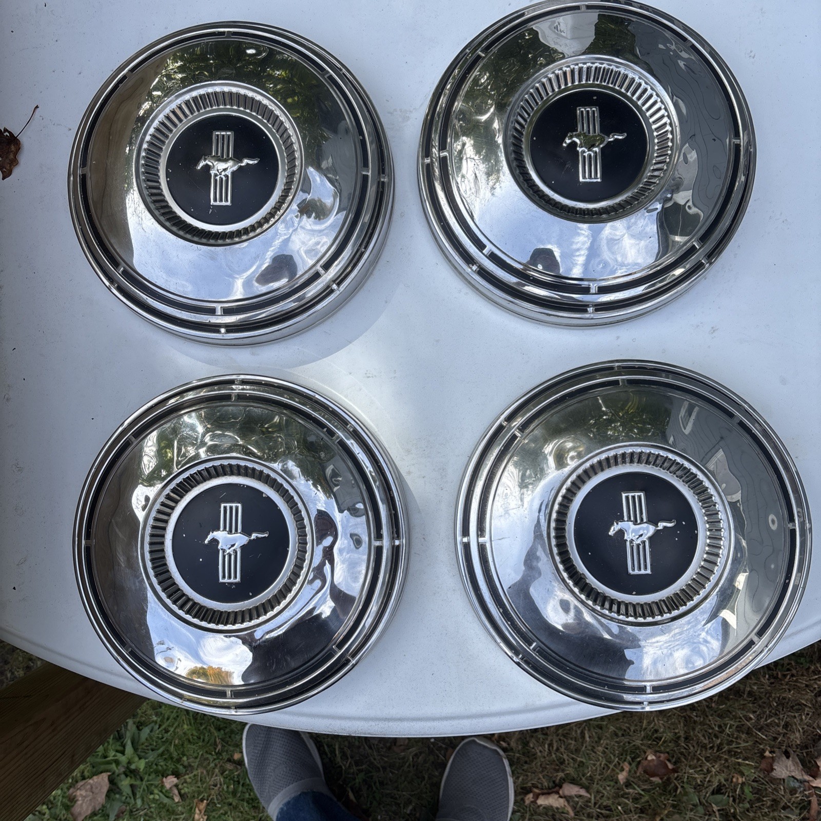 VINTAGE 1968-70 FORD 429 MUSTANG GT DOG DISH POVERTY HUBCAPS WHEEL COVERS