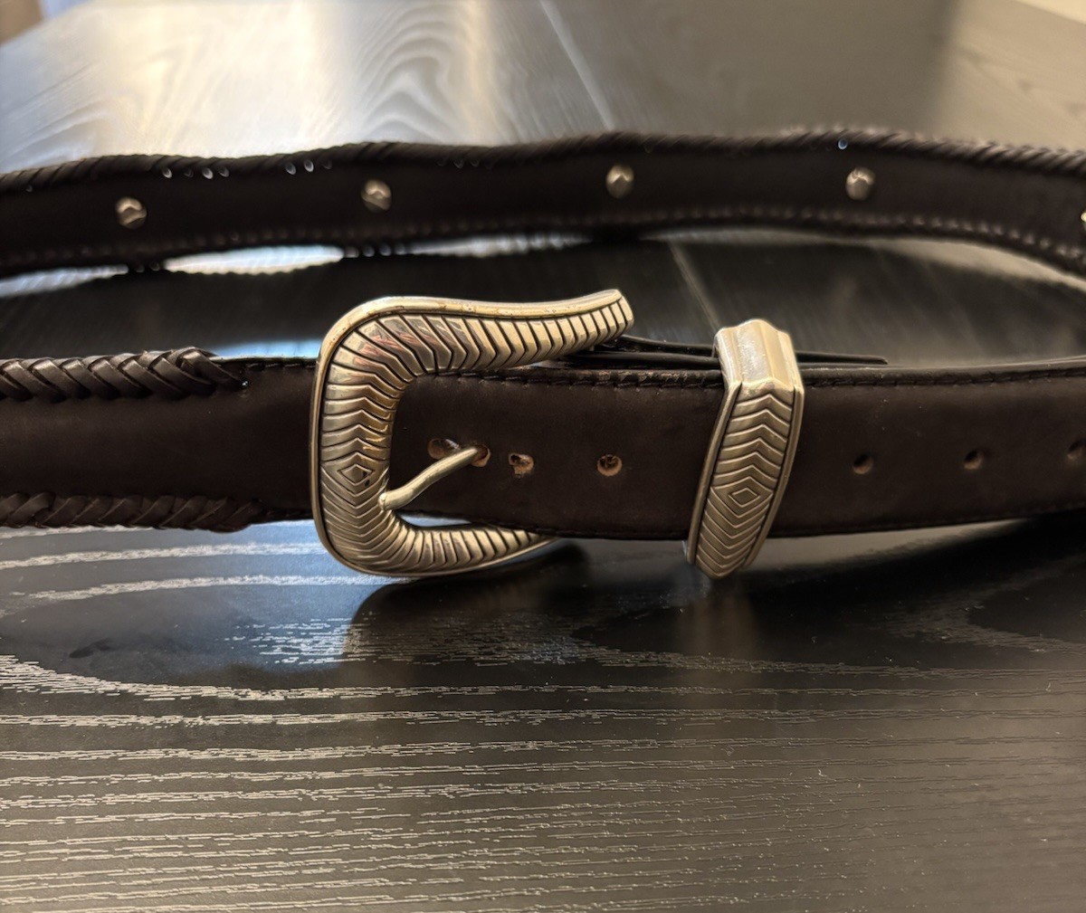 **CUSTOM** 1926 Oregon Trail Silver Commemorative Half Dollar Belt **CUSTOM** 1926 Oregon Trail Silver Commemorative Half Dollar Belt