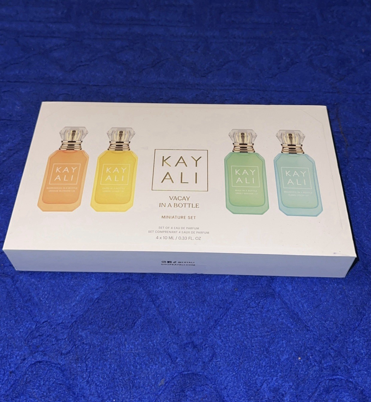 KAYALI Vacay In A Bottle 4 pc Miniature Gift Set EDP 0.33 Oz / 10 mL Ea.