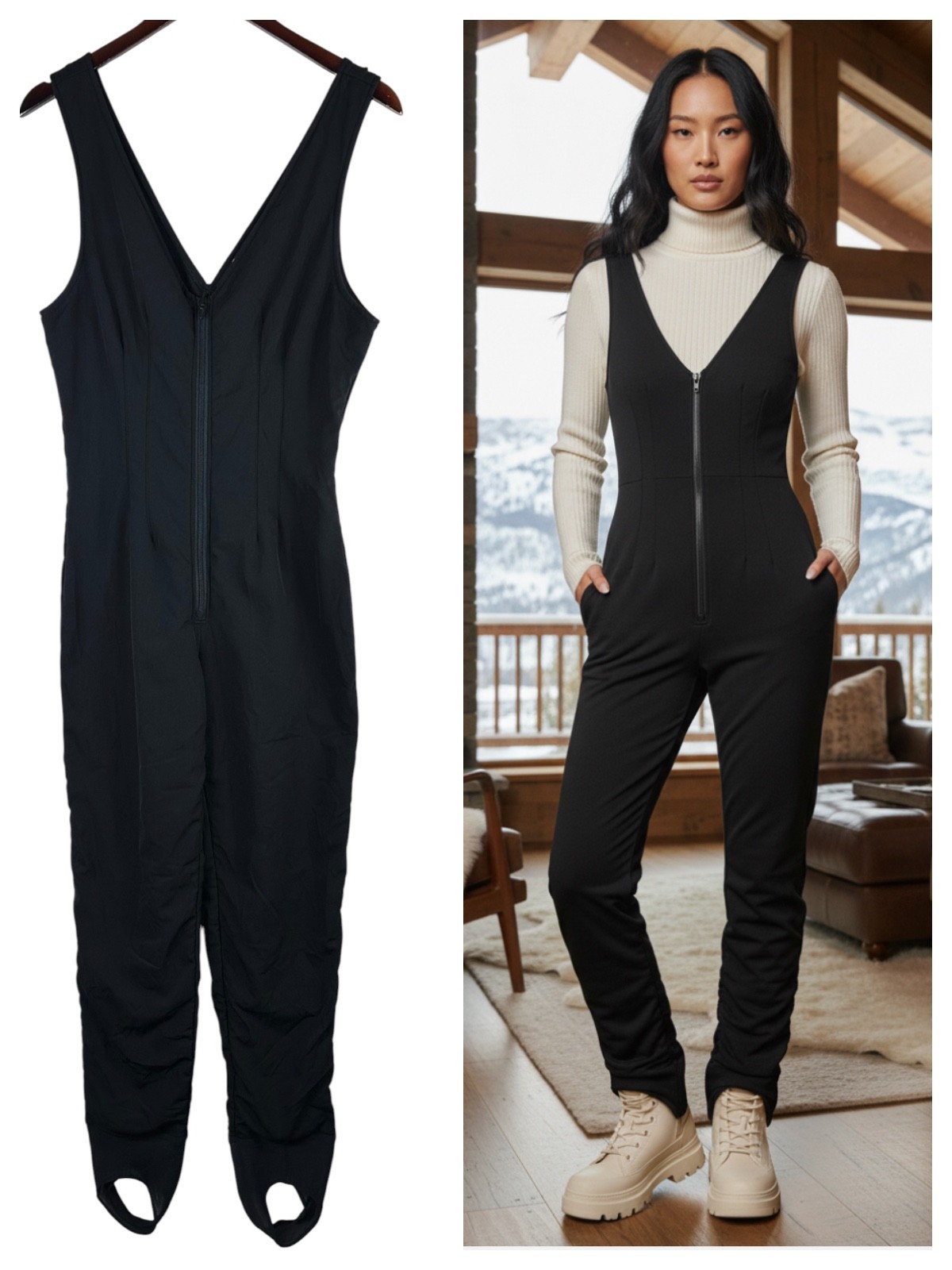 Vtg Nils Skiwear Snow Ski Pants Sz 12 Large Bib Overall Black Waterproof Vtg Nils Skiwear Snow Ski Pants Sz 12 Large Bib Overall Black Waterproof